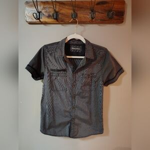 Distortion Charcoal Button Down Shirt